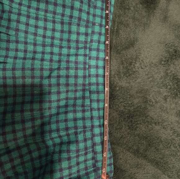 Pendleton Teal and Black Plaid A-Line Skirt Size 12 Perfect Vintage Y2k - Picture 4 of 5